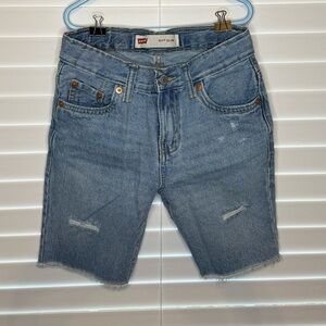 Levi's kids Blue Denim Cut-Off Shorts